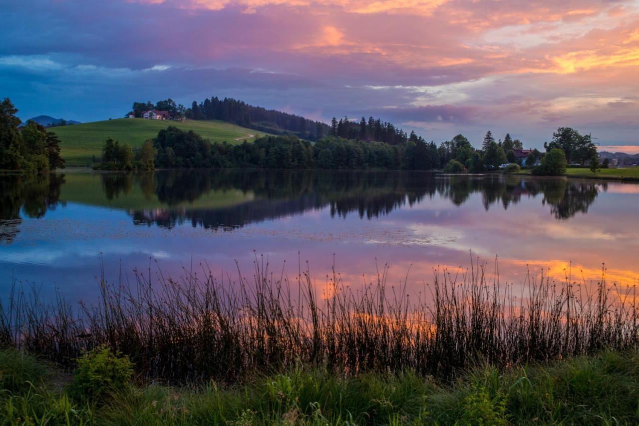 Direkt Am See Mit Bergblick Seeg Kültér fotó